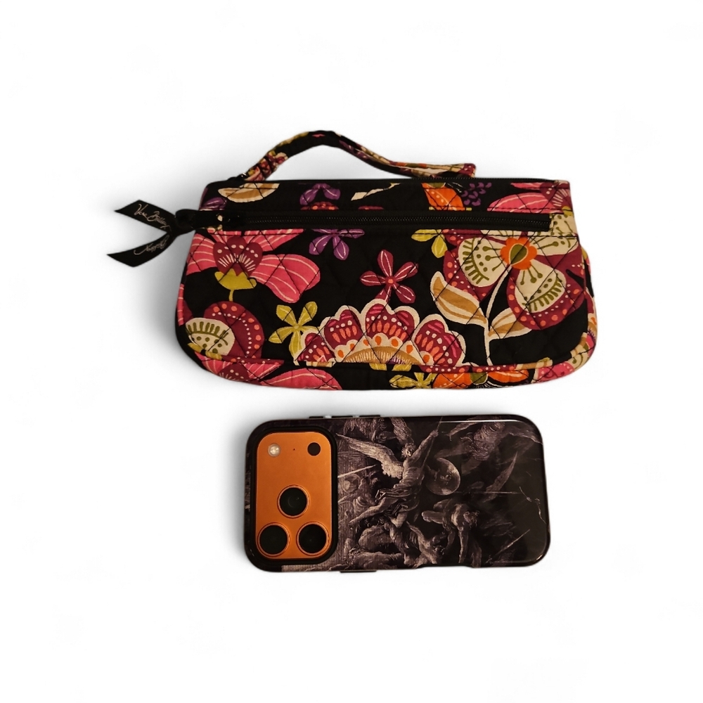 NWOT Vera Bradley Zip Wristlet Pirouette Pink & Black - Picture 5 of 6